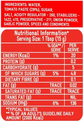 Kissan Fresh Tomato Ketchup 200 g