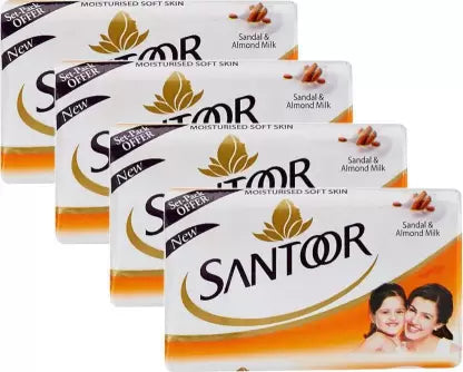 Santoor Soap Sandal & Almond 4x44 g