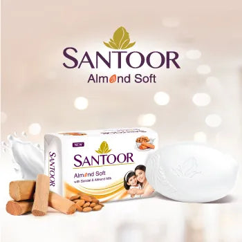 Santoor Soap Sandal & Almond 4x44 g