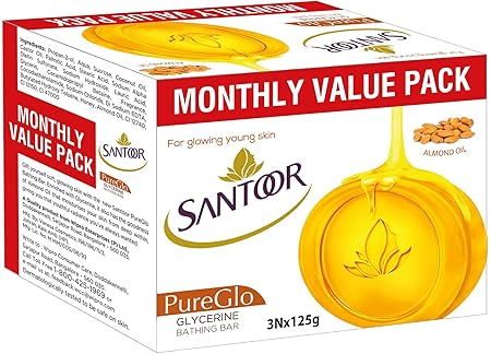 Santoor Glycerine Soap 3x125 g