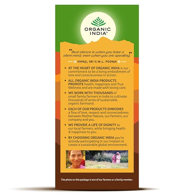 Organic India Tulsi Ginger Turmeric 25 Tea Bags