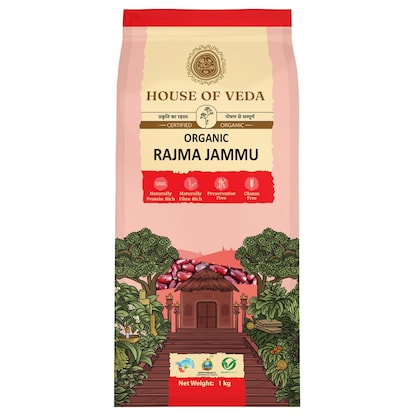 House of Veda Organic Rajma Jammu 1 kg