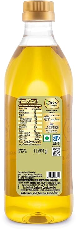 Oleev Extra Light Olive Oil Bottle 1 L