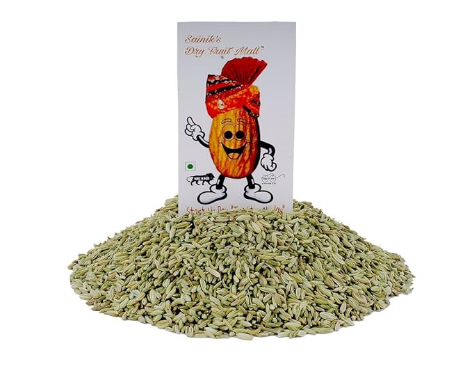 Sainik's Dry Fruit Mall Moti Green Saunf/Fennel Seeds 100 g