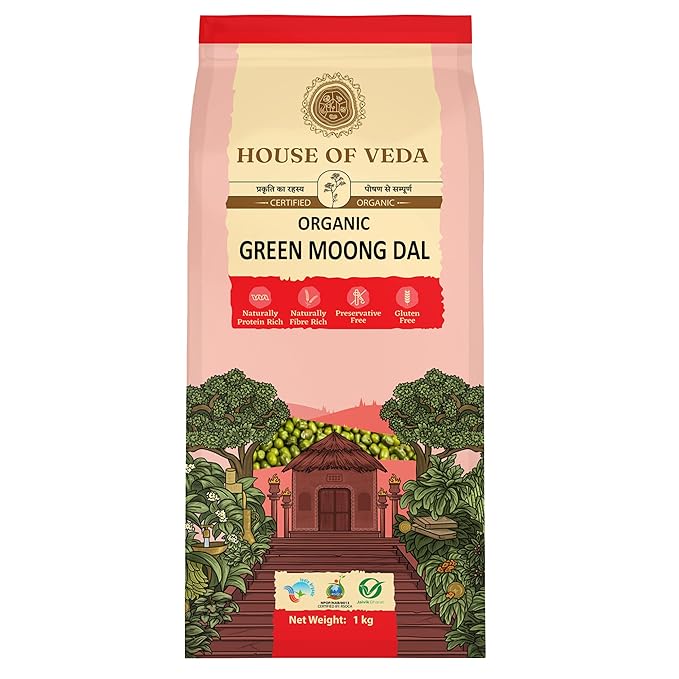 House of Veda Organic Moong Green Dal 1 kg